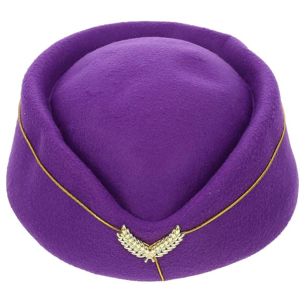 Band Kostym Hatt Flygvärdinnehatt Stewardess Hatt Uniform Cosplay Hatt för Dekor