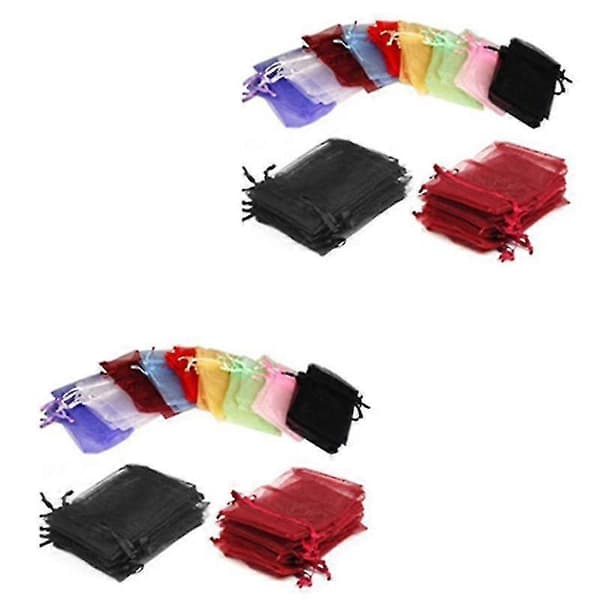 324 Pcs Drawstring Organza Jewelry Pouches