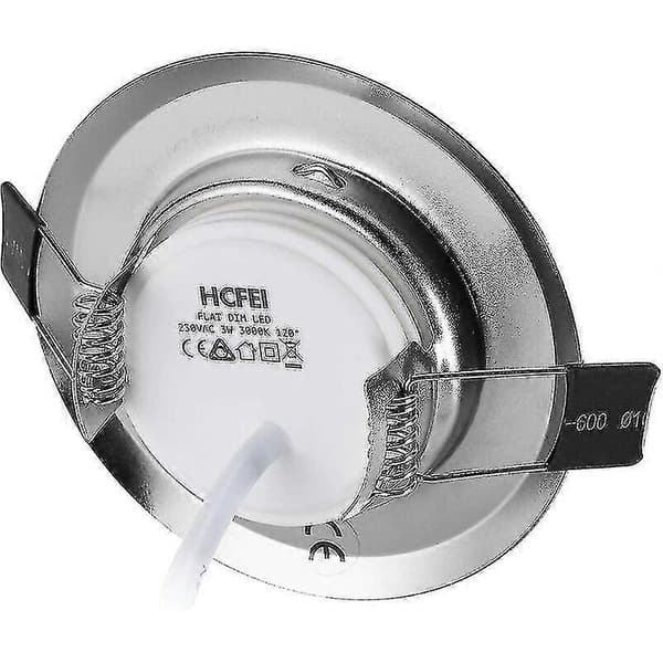 3 stk ultratynne innfelte LED-spotlights, med 3x5W dimbare lamper 220V spotlightmodul, justerbart lys varmhvit 3000K