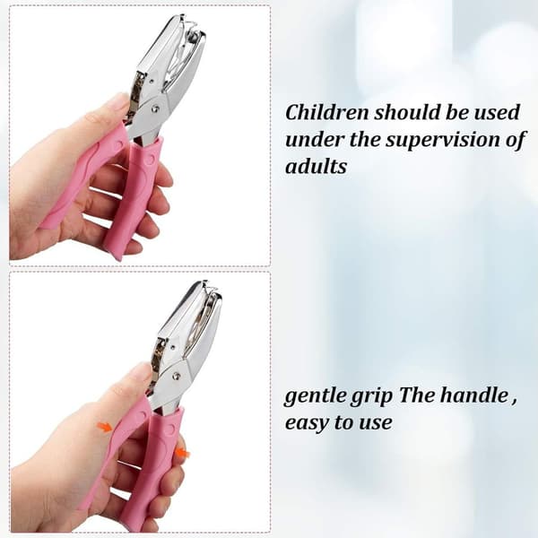 Pocket Hole Punch, Single Hole Punch, Metal Handheld Hole Punch with Soft Handle