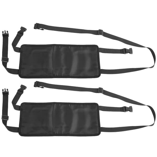 2 Pcs Fishing Rod Rack Set Car Fishing Storage Hook and Loop Strap Adjustable Fastening Strap Black