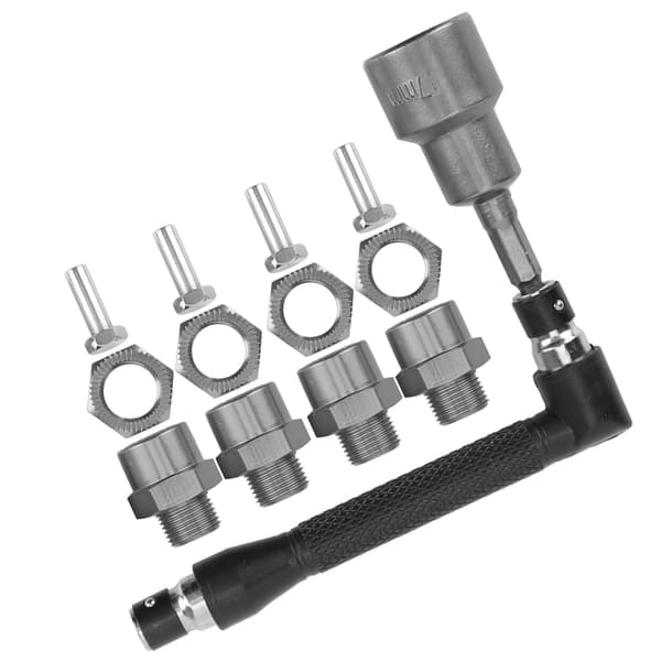 12 mm til 17 mm hjulhexnavomformeradapter topnøglesæt til 1/10 1/8 RC-biler Titanium