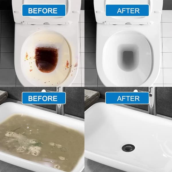 Pumice Toilet Cleaner, 2 Pieces with Handle, Removes Limescale and Stains