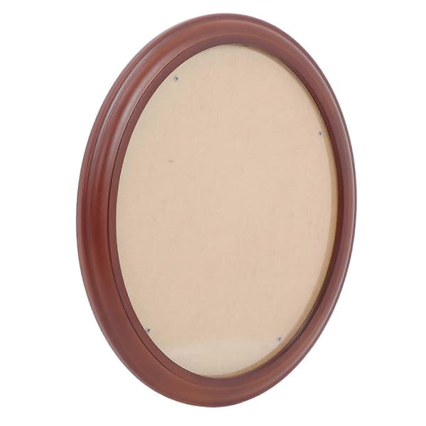 Oval fotoram i trä, väggmonterad bildram, väggdekorativ fotoram