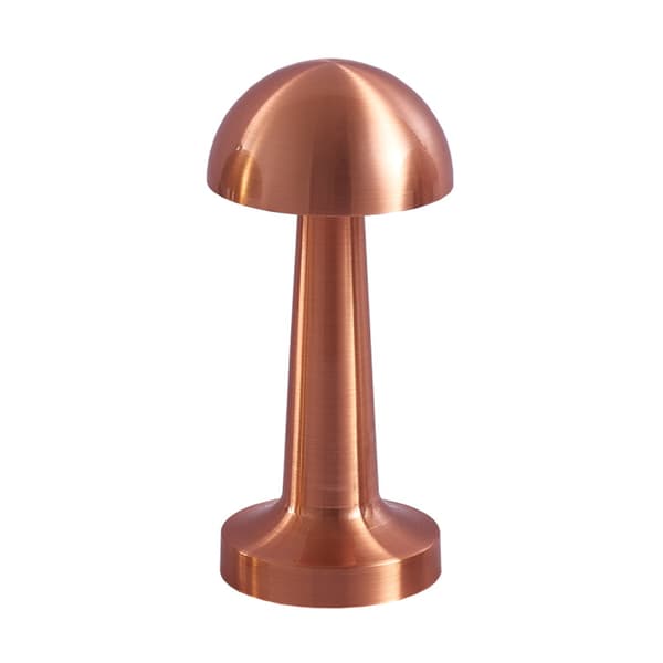 Rechargeable LED Table Lamp Touch Sensor Desk Lamp Bedroom Restaurant Bar Decor (Red Copper)