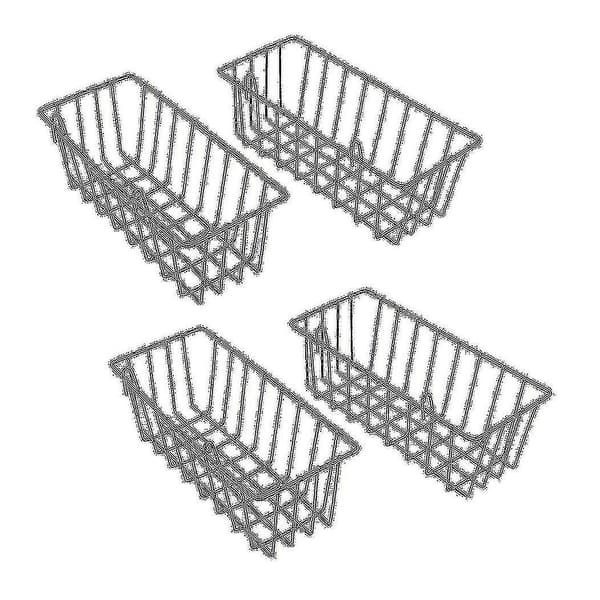 4-pack Väggnätspanel Hängande Trådkorg, Nätvägg Förvaringskorg, Väggmonterade Korgar Displayhylla