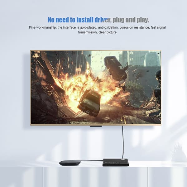 Videokytkin jakaja HDMI-signaalin sovitinmuunnin Windowsille/MACille