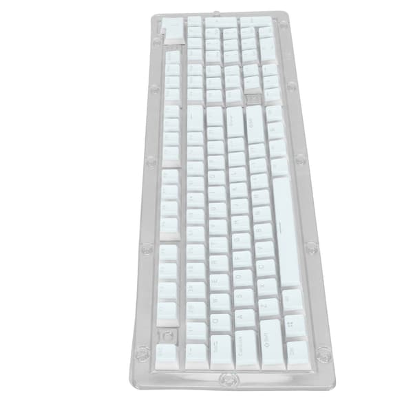 Keyboard Keycaps 130 Keys OEM Height PBT Pudding Double Layer Two-Color Injection Translucent DIY Keyboard Keycaps Blue