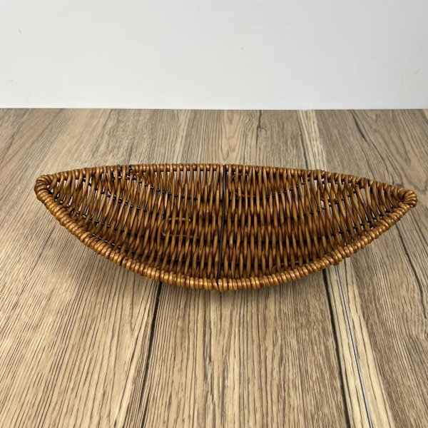 Retro Leaf-shaped Woven Storage Basket Multi-purpose Desktop Storage Baskets for Home Kitchen 36*18 36*18