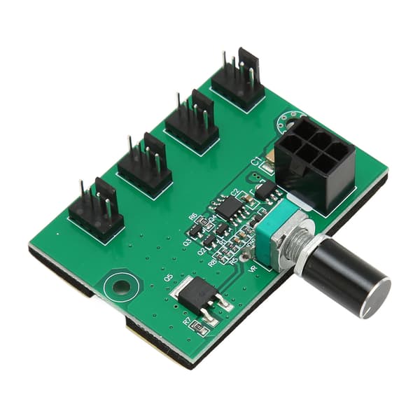 Kabinettvifte Hastighetskontroller Hub DC 12V PWM 4 Kanal Vifteadapter for 4pin 3pin 2pin PC Vifte