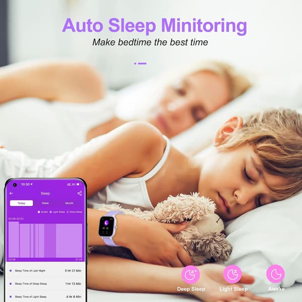 Fitness Tracker-klokke for barn IP68 Vanntett Smartklokke for barn med 1,4 \"