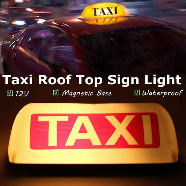 12V Vanntett Topp Magnetisk Måler Hytte Lampe Lys LED TAXI Signallampe - Hvit White