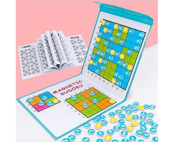 1 sett pedagogiske Sudoku-puslespill gjenbrukbart brett reiseleker for gutter jenter