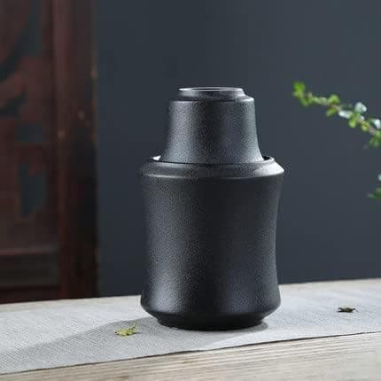 Keramisk Sake-sett, 1 flaske og 1 kopp, 1 tankvarmer, sett med 3
