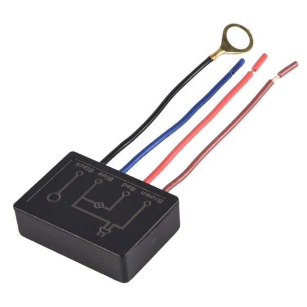 2-pack tryckknappsbrytare för lampor, tryckknappskontrollmodul för dimbara LED-lampor, glödlampor, lampbrytarersättningskit med kopplingshattar