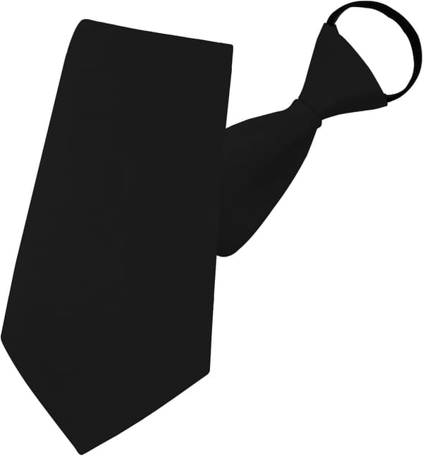 Musta punainen solmio naisille, valmiiksi sidottu vetoketjusolmio työhön - Black