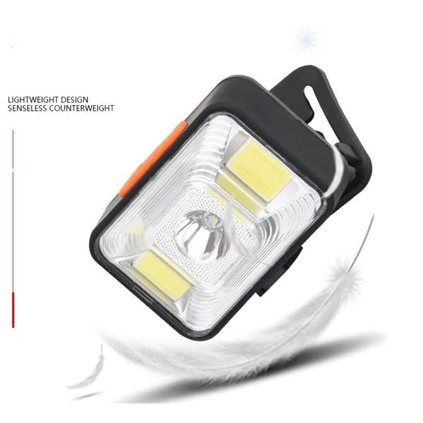 COB USB-oppladbar hodelykt sterk LED-hodelykt utendørs camping fiske hodelykt camping nattlys
