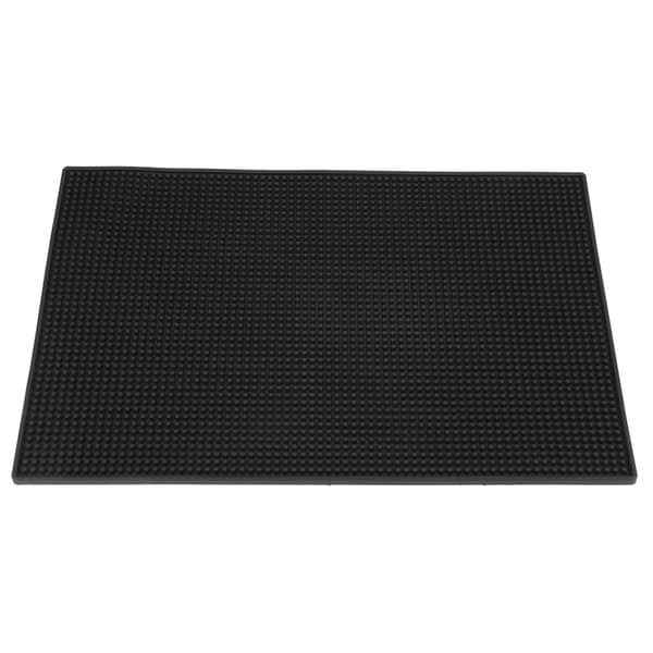 1 pc Soft Black PVC Bar Mat Waterproof Coaster Kitchen Utensil (#1)