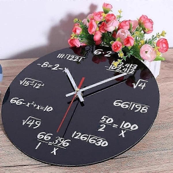Mathematical Wall Clock, Innovative Timepiece Unique Wall Clock with Mathematical Formulas, Simple Mathematical Equation