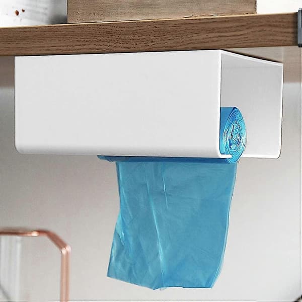 Veggmontert Tissue Box Tissue Dispenser Holder og Søppelposeholder for Kjøkken, Rommer Tissuebokser, Søppelpose