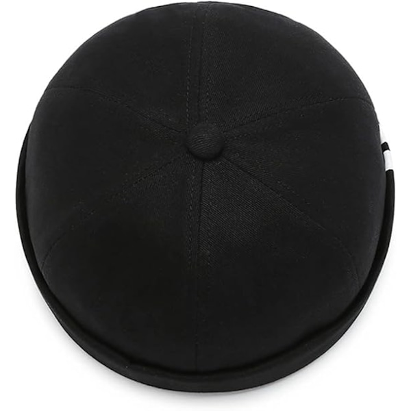 2 st Herrdocka Hatt Keps Utan Skärm Hatt Arbetare Sjöman Mössa Mössa Rullad Manschett Retro Justerbar