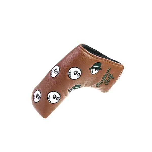 CDQ Magnetisk Lukning PU Læder Golf Putter Hovedcover Brun A