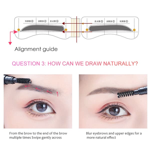 Eyebrow Stencil Kit Reusable Eyebrow Template Eyebrow Shaping Tool Eyebrow Grooming Kit