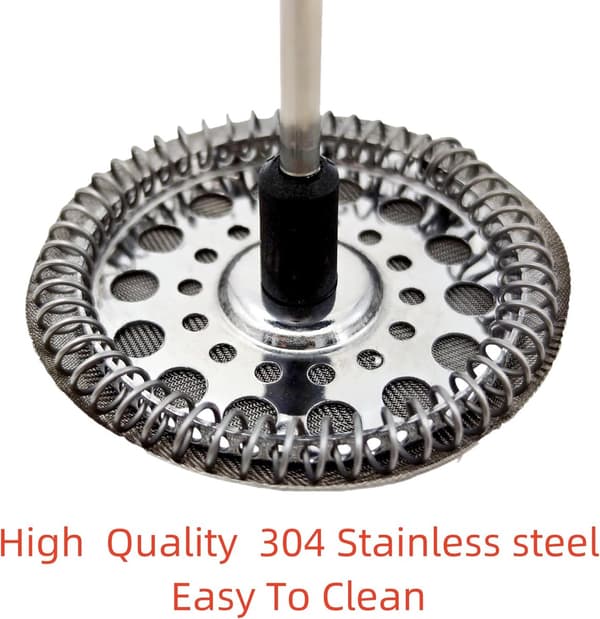 Stainless Steel French Press Coffee Filter, Reusable, 4 Inch, 10-Pack