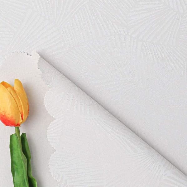 Rund PVC-duk Flekksikker Vanntett Spisebordsduk Stripete Hvit-140cm Hvit White