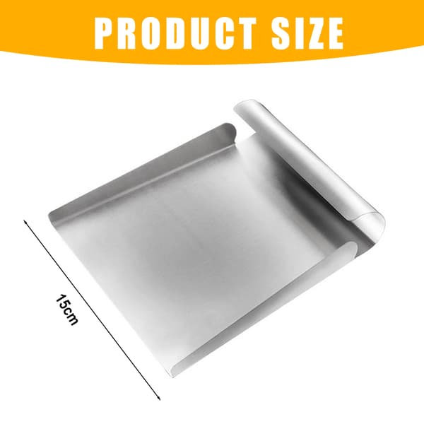 Vegetable Shovel, Versatile Kitchen Utensil, 15 cm, Dough Scraper, Stainless Steel Chef's Vegetable Taxi, Kitchen Spatula