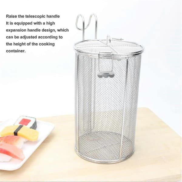 Large Capacity Stainless Steel Spice Strainer with Telescopic Handle for Cooking (FMY)