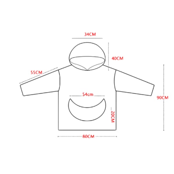 Oversized hettegenser, unisex, myk og varm Sherpa-fleece hettegenser-pledd