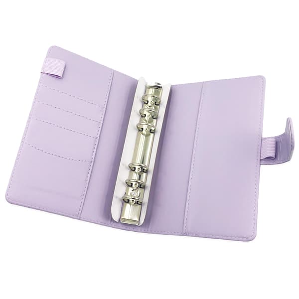 A6 Ringperm med 12 Plastlommer Lilla Purple 303