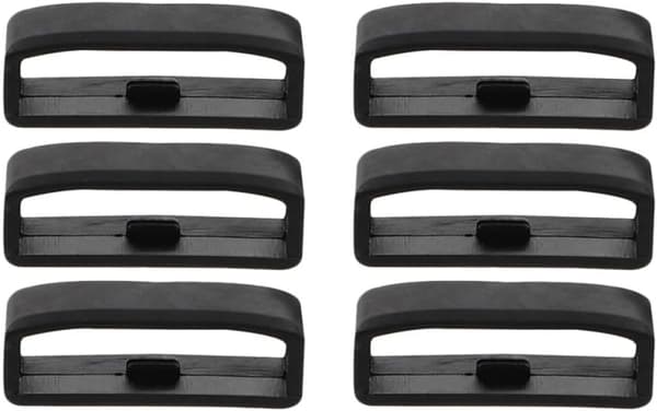 silikonirengas kellolle 22mm musta, 6 kpl ranneke -