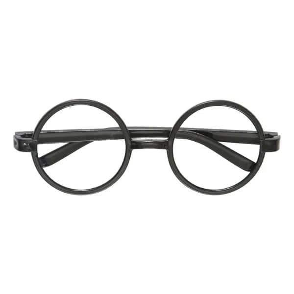 Halloween mustat pyöreät silmälasikehykset Harry Potter -lasit ilman linssejä