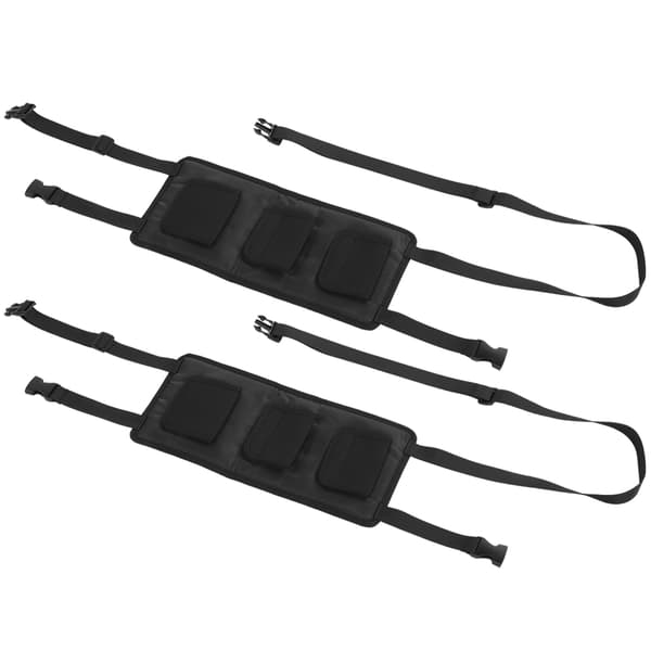 2 Pcs Fishing Rod Rack Set Car Fishing Storage Hook and Loop Strap Adjustable Fastening Strap Black