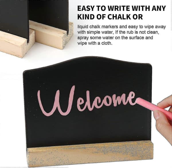 6-pack Mini Chalkboards, Kitchen Notes Chalkboards With Stand 10x7.2cm Small Blackboard db