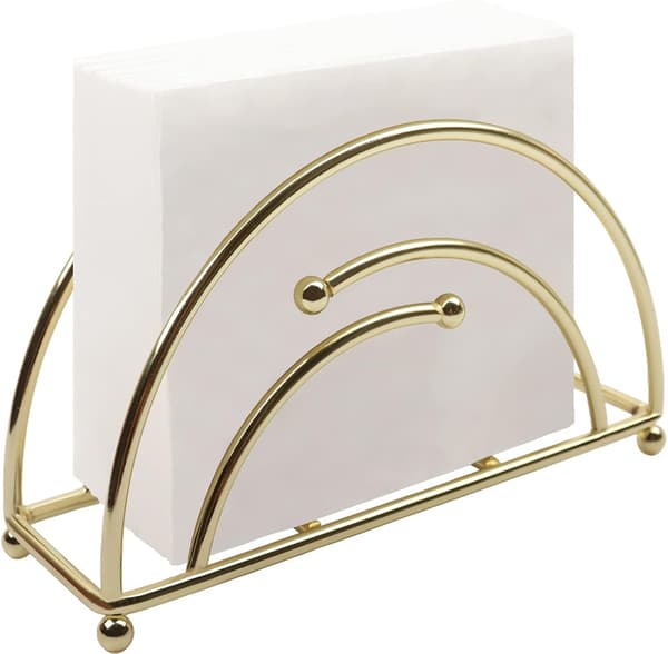 Vertical napkin holder for table decoration, freestanding metal paper