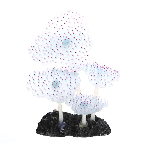 Luminous Effect Artificial Mushroom Aquarium Plant Decor Ornament for Fish Tank Landscape