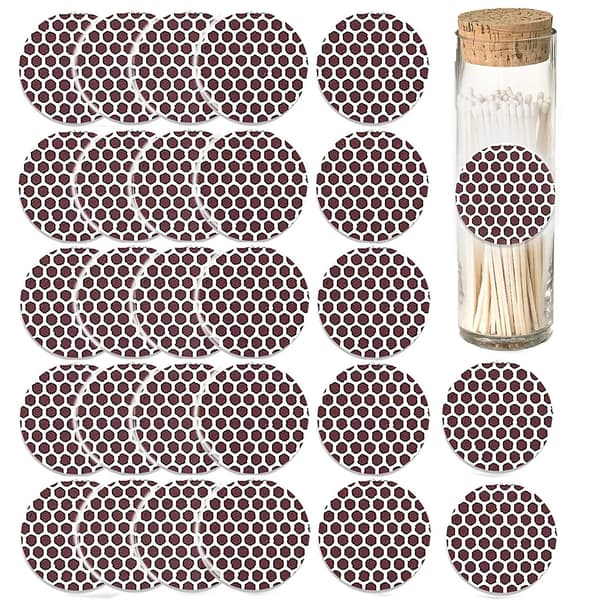 Match Striker Self-Adhesive Honeycomb Pattern 2.5cm Circle 28 Pcs (2.7cm Circle)