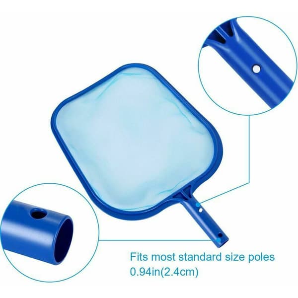 Overfladenet til pool, professionelt poolnet med fint net og robust ramme, poolnetfæste til swimmingpool/pool/dam/spabad
