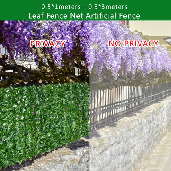 Artificial Leaf Panel UV Protected Hedge Landscaping Garden Fence Balcony Screen for Indoor and Outdoor Decoration