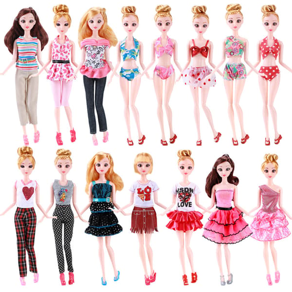 30 st 11 tums modeklänningar kjolar byxor badkläder B