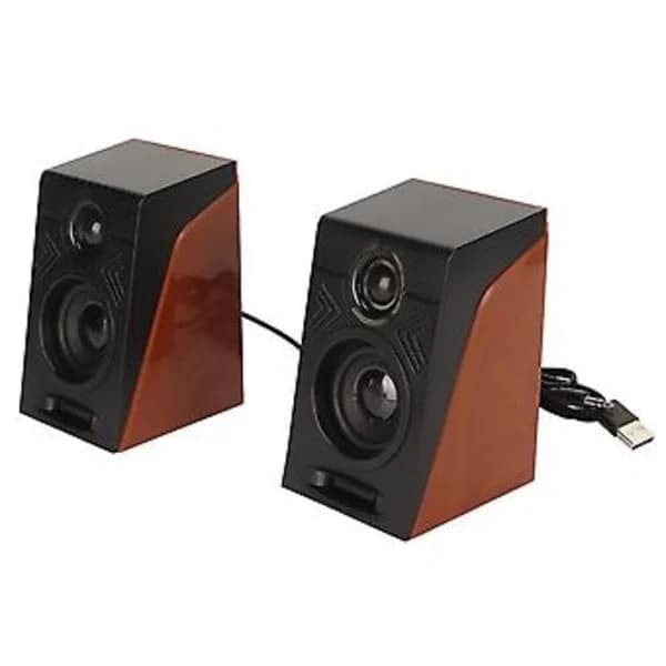 PC Speakers HiFi Deep Bass Adjustable Volume Plug and Play Desktop Speakers for TVs Computers Laptops Phones