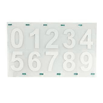 Reflective Mailbox Number Decal Elegant Style Waterproof Number Decal Sticker for Home Decor (4 Inch White)