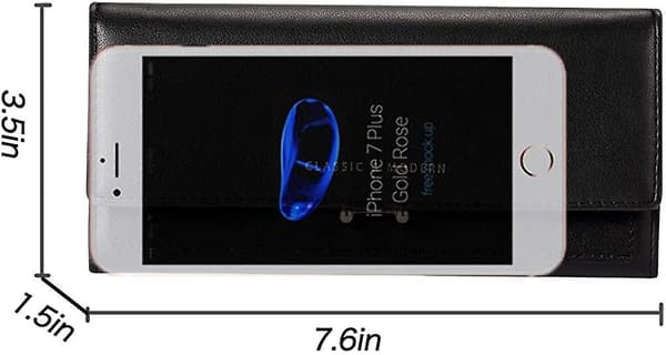 Dame Læder Clutch Punge Stor Kapacitet Penge Organizer Multi Kort Møntpung