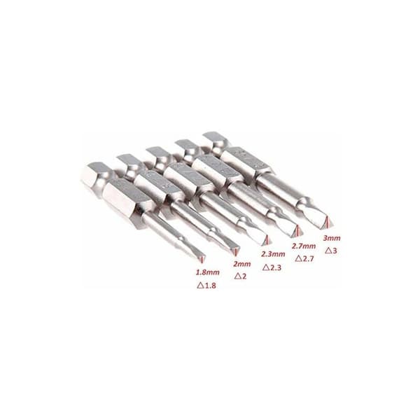 5 STK Trekantet hode magnetisk skrutrekkerbits sett S2 stål 1.8mm