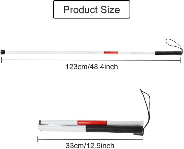 Blindestok, hvid stok, blindestok, foldbar blindestok