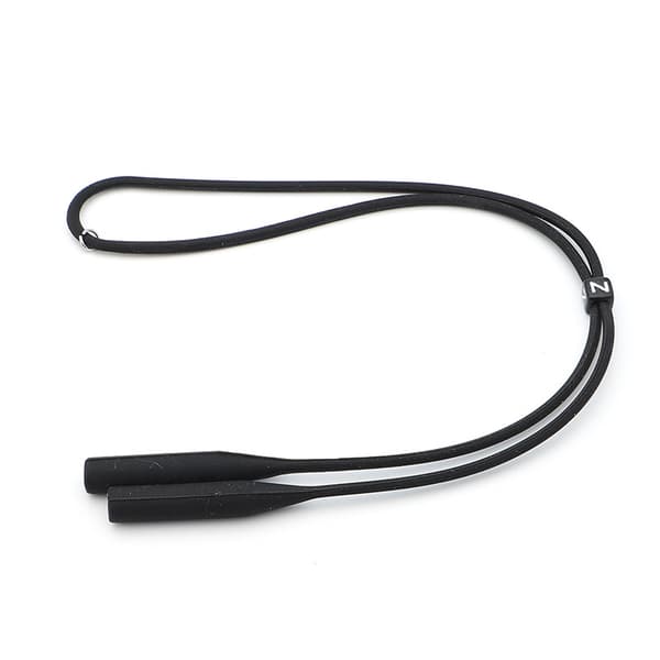 2-pack (svart) Silikon elastiska glasögonhållare, vuxen