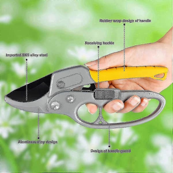 Premium Garden Shears, German Pruning Shears, Ratchet Loppers, Garden Tools Garden Shears, Arthritis Weak Hand Clippers